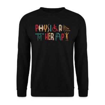 Physiotherapy - Unisex Sweatshirt - black - Front - Alina (178cm) & Michal (187cm)