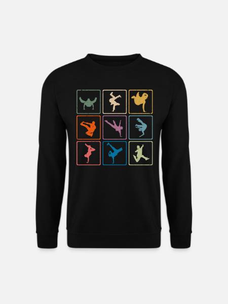 Retro break dancer Breatdancing - Unisex Sweatshirt - black