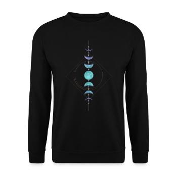 Mondphasen-Totem-Tarot - Unisex Pullover - Schwarz - Vorne - Alina (178cm) & Michal (187cm)