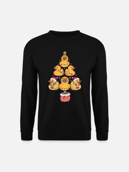 Gummi Ente Weihnachtsbaum - Unisex Pullover - Schwarz