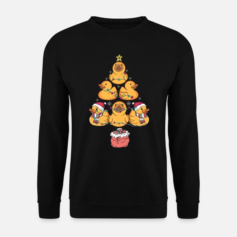 Gummi Ente Weihnachtsbaum - Unisex Pullover - Schwarz
