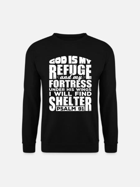 Psalm 91 Bible Verses Christian - Unisex Sweatshirt - black