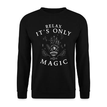 Détendez-vous, c’est juste de la sorcellerie magique - Sweat-shirt Unisexe - noir - Devant - Alina (178cm) & Michal (187cm)
