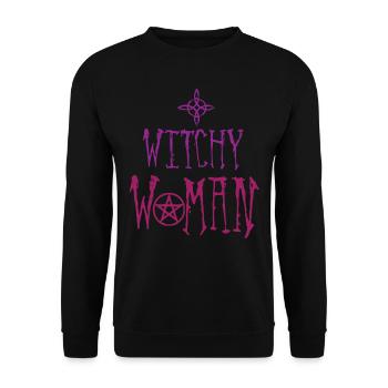 Witch woman, witchcraft, Wicca - Unisex Sweatshirt - black - Front - Alina (178cm) & Michal (187cm)