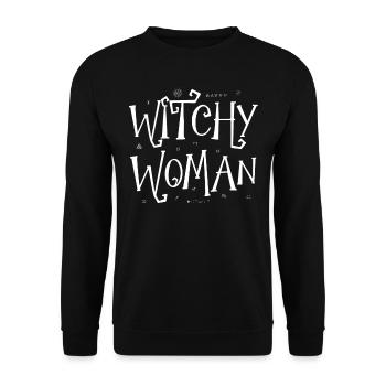 Witch woman, witchcraft, Wicca - Unisex Sweatshirt - black - Front - Alina (178cm) & Michal (187cm)