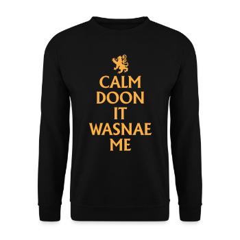Scottish, Scotland Calm Doon - Unisex Sweatshirt - black - Front - Alina (178cm) & Michal (187cm)