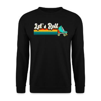 Roller skate, roller skater, skate - Unisex Sweatshirt - black - Front - Alina (178cm) & Michal (187cm)