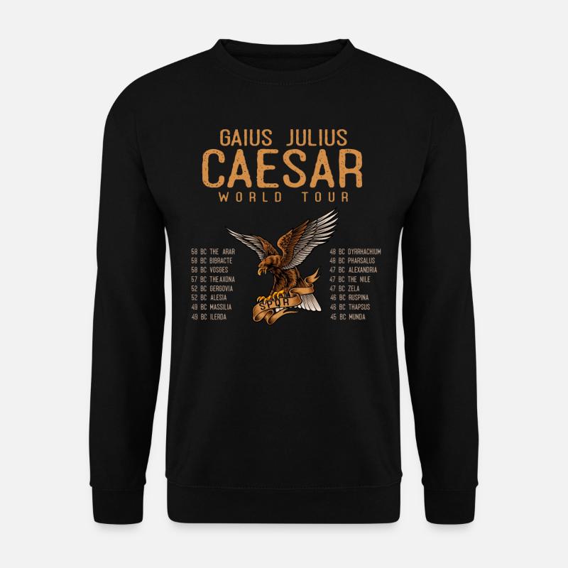 Gaius Julius Caesar World Tour, Antike Römer - Unisex Pullover - Schwarz