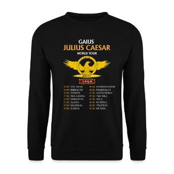 Gaius Julius Caesar World Tour, Ancient Romans - Unisex Sweatshirt - black - Front - Alina (178cm) & Michal (187cm)