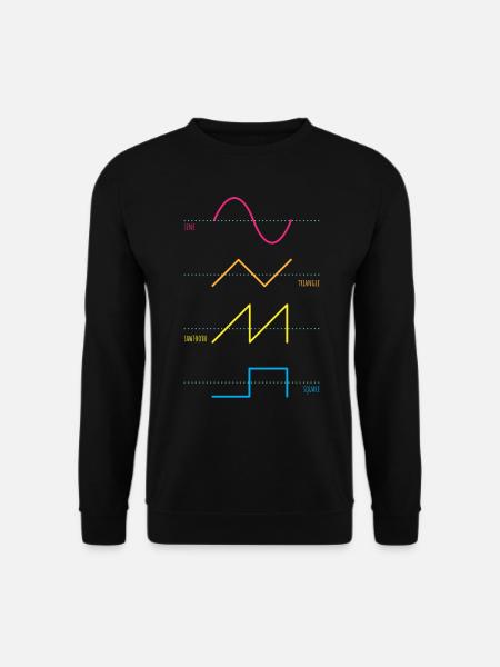 Synthesizer Audiowaves Analog Digital - Unisex Sweatshirt - black