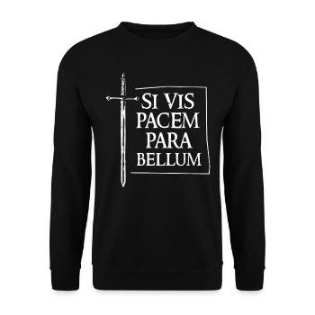 SI VIS Pacem Para Bellum - Unisex Sweatshirt - black - Front - Alina (178cm) & Michal (187cm)