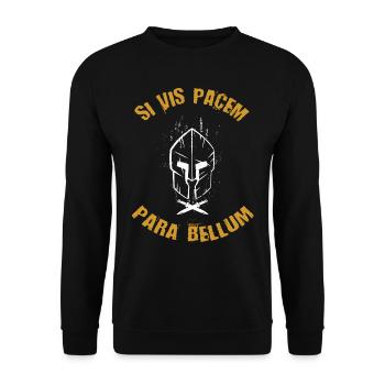 SI VIS Pacem Para Bellum - Unisex Sweatshirt - black - Front - Alina (178cm) & Michal (187cm)