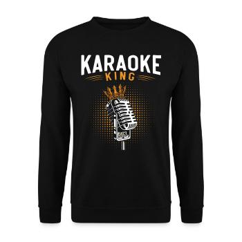 Karaoke King, Music Maker Sänger - Unisex Pullover - Schwarz - Vorne - Alina (178cm) & Michal (187cm)