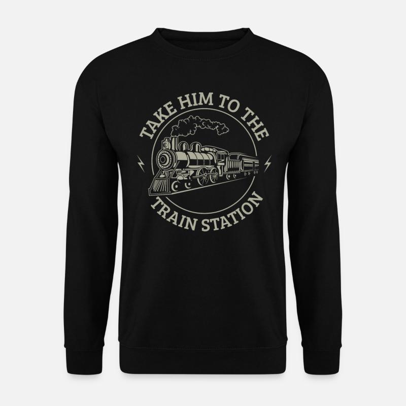 Nimm Ihn Zum Bahnhof - Unisex Pullover - Schwarz