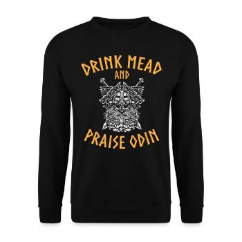 Wikinger Wikinger Nordmythologie - NORSE - Unisex Pullover - Schwarz - Vorne - Alina (178cm) & Michal (187cm)