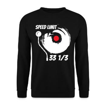 Vinyl Zeichnet Audiophile Musik - Unisex Pullover - Schwarz - Vorne - Alina (178cm) & Michal (187cm)