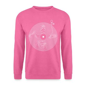 Le vinyle attire un disque de musique audiophile - Sweat-shirt Unisexe - rose - Devant