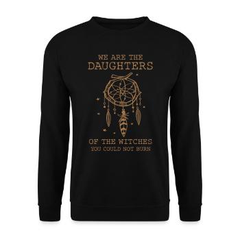 Nous sommes les petites-filles des sorcières - Sweat-shirt Unisexe - noir - Devant - Alina (178cm) & Michal (187cm)