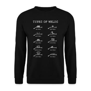Welders, Weld types Of welds - Unisex Sweatshirt - black - Front - Alina (178cm) & Michal (187cm)