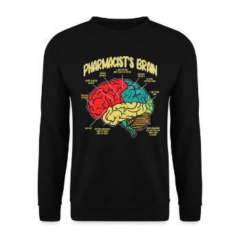 Pharmacist Brain Pharmacist Technician - Unisex Sweatshirt - black - Front - Alina (178cm) & Michal (187cm)