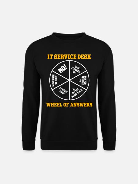 IT-Service-Desk-Rad Der Antworten - Unisex Pullover - Schwarz