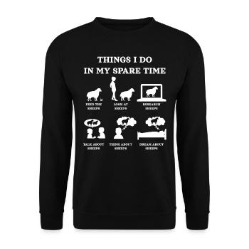 Sheep, sheep lovers, sheep - Unisex Sweatshirt - black - Front - Alina (178cm) & Michal (187cm)