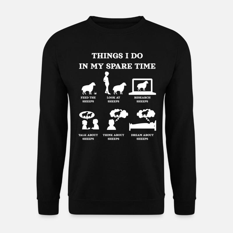 Sheep, sheep lovers, sheep - Unisex Sweatshirt - black