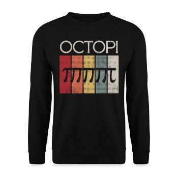 Octopi, PI, Math, Math Teacher Gift - Sweat-shirt Unisexe - noir - Devant - Alina (178cm) & Michal (187cm)