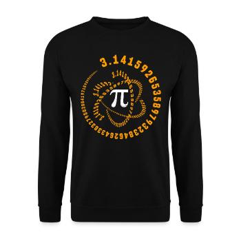 PI, Maths, Professeur de mathématiques, Étudiant en mathématiques - Sweat-shirt Unisexe - noir - Devant - Alina (178cm) & Michal (187cm)