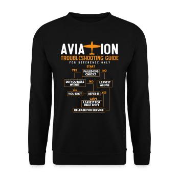 Lead Version Manual, Captain - Unisex Sweatshirt - black - Front - Alina (178cm) & Michal (187cm)