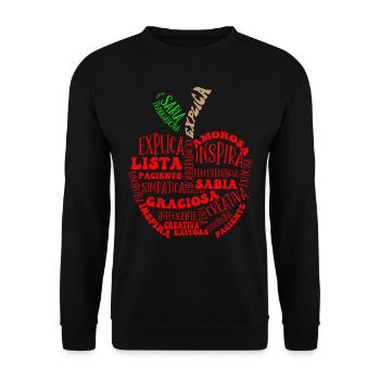 Professeur d’espagnol, Apprendre l’espagnol - Sweat-shirt Unisexe - noir - Devant - Alina (178cm) & Michal (187cm)