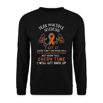 Multiple sclerosis sensitization. - Unisex Sweatshirt - black - Front - Alina (178cm) & Michal (187cm)