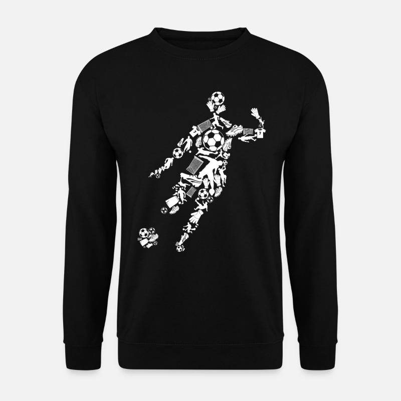 Fußballspieler, Fußballspiel - Unisex Pullover - Schwarz