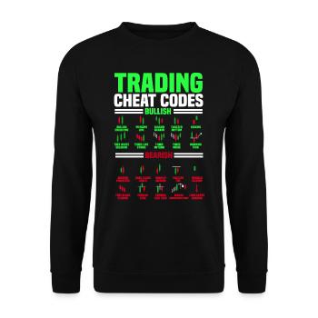 Trading, Trader, Exchange, Crypto - Unisex Sweatshirt - black - Front - Alina (178cm) & Michal (187cm)