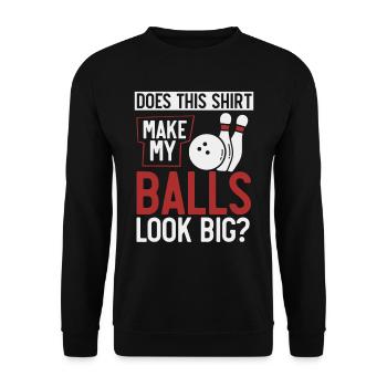 Bowling, Bowler, - Unisex Pullover - Schwarz - Vorne - Alina (178cm) & Michal (187cm)