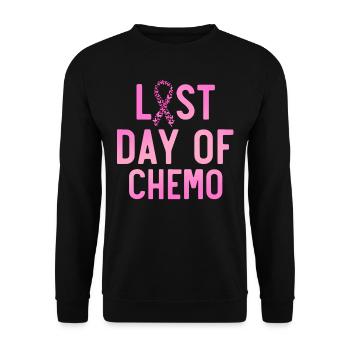Letzter Tag Der Chemo, Krebsbewusstsein - Unisex Pullover - Schwarz - Vorne - Alina (178cm) & Michal (187cm)
