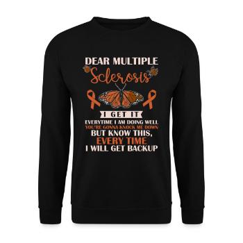 Conscience de la sclérose en plaques, SEP - Sweat-shirt Unisexe - noir - Devant - Alina (178cm) & Michal (187cm)