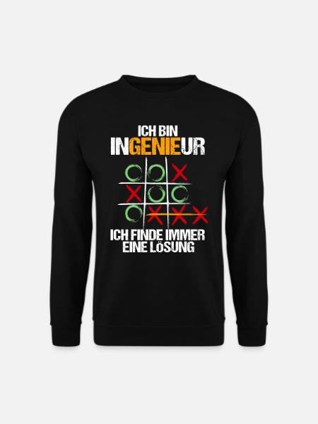 Ingenieur, Ich finde immer eine Lösung - Unisex Pullover - Schwarz