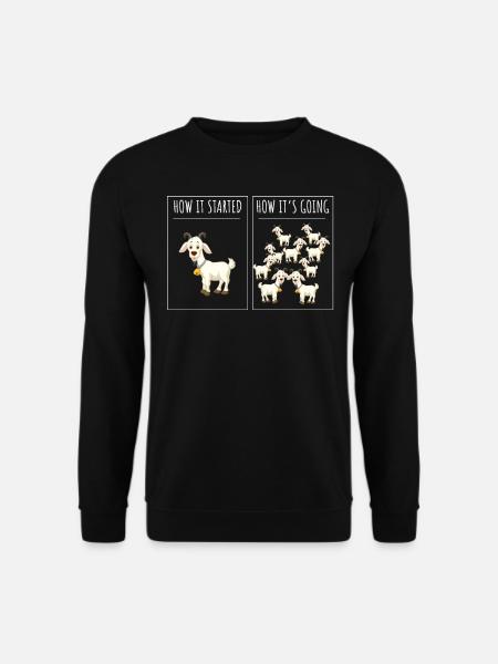 Ziegenhirt, Ziegen, Ziege - Unisex Pullover - Schwarz