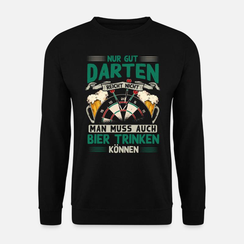 Darten, Dart, Dartpfeil, Darter - Unisex Pullover - Schwarz