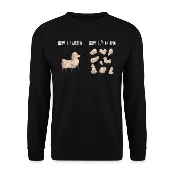 Sheep, sheep, sheep lovers, farmers - Unisex Sweatshirt - black - Front - Alina (178cm) & Michal (187cm)