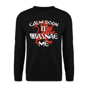 Beruhigte Es, Essna, Schottisch, Schottisch - Unisex Pullover - Schwarz - Vorne - Alina (178cm) & Michal (187cm)