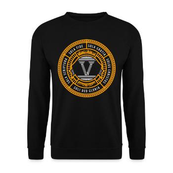 Sola Scriptura Protestant Reformation 5 Solas - Unisex Sweatshirt - black - Front - Alina (178cm) & Michal (187cm)