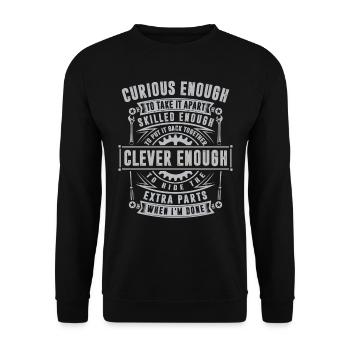 Car Truck Mechanic - Mechanic - Unisex Sweatshirt - black - Front - Alina (178cm) & Michal (187cm)