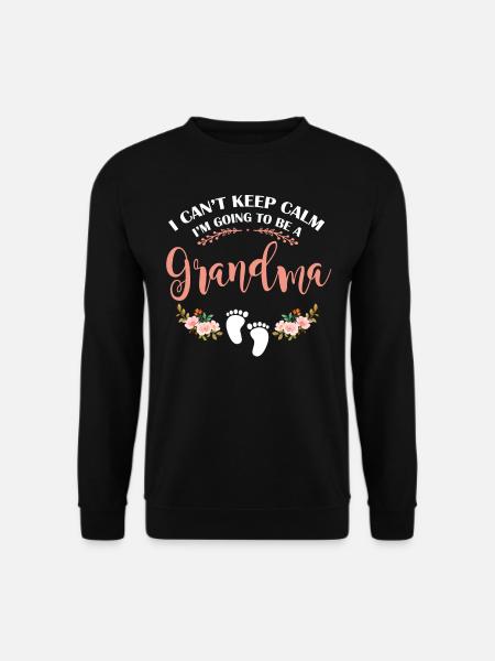 Ik kan niet rustig blijven, ik word oma - Uniseks sweater - zwart