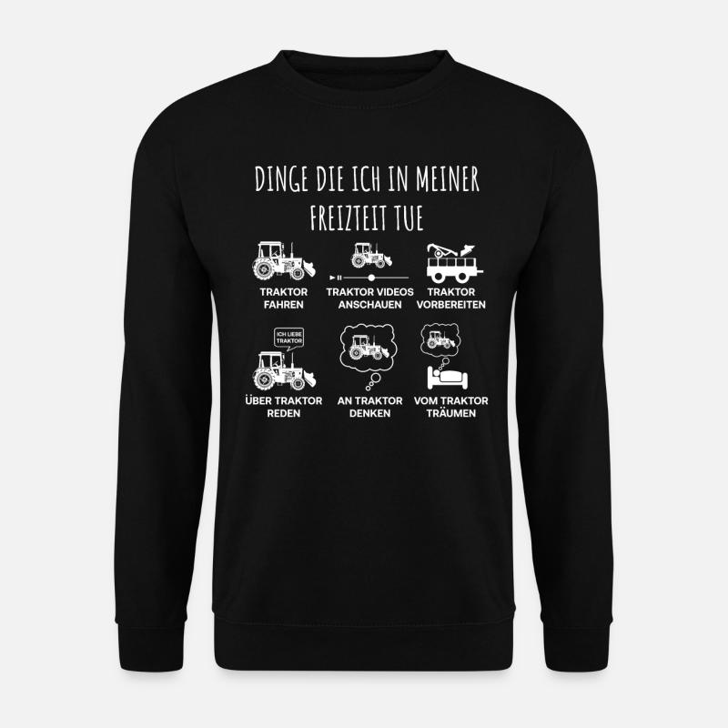 Traktoren, Traktor, Bauer, Landwirt - Unisex Pullover - Schwarz