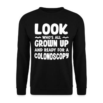 Ready for a colonoscopy - Unisex Sweatshirt - black - Front - Alina (178cm) & Michal (187cm)