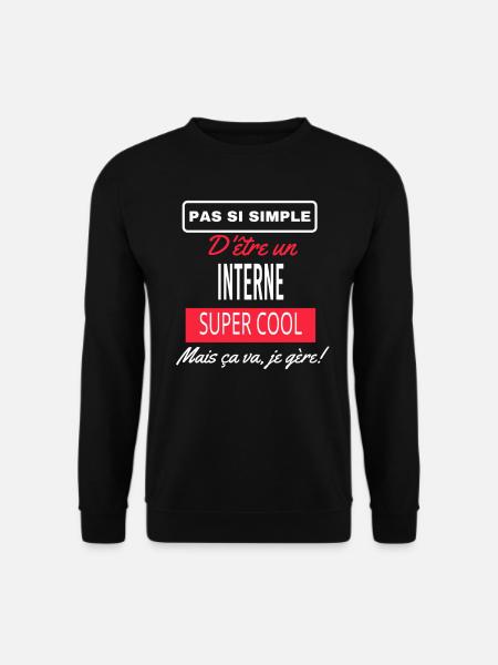 pas si simple INTERNE - Sweat-shirt Unisexe - noir