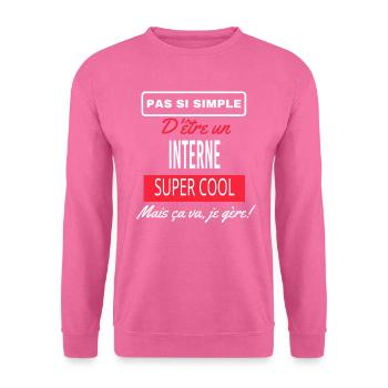 pas si simple INTERNE - Sweat-shirt Unisexe - rose - Devant