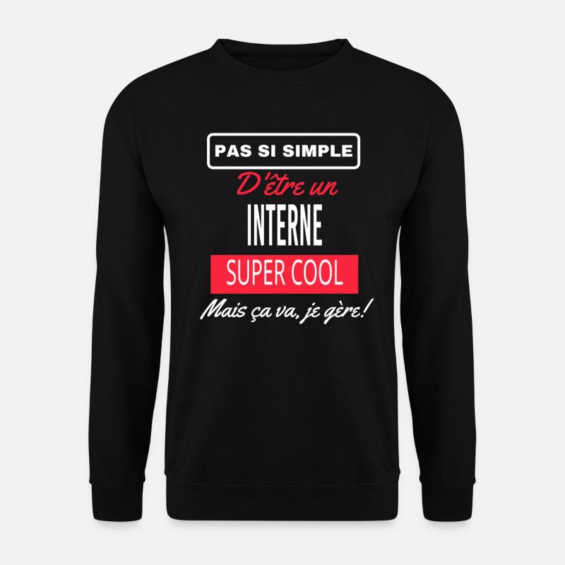 pas si simple INTERNE - Sweat-shirt Unisexe - noir